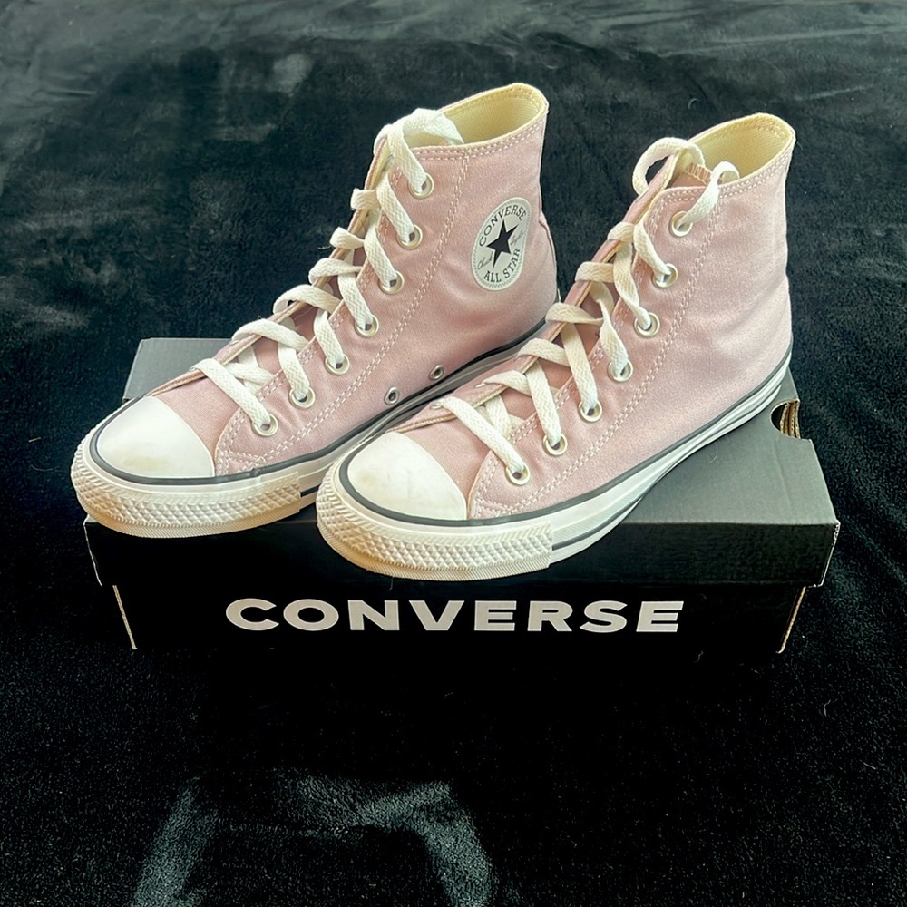 pink hightop converse